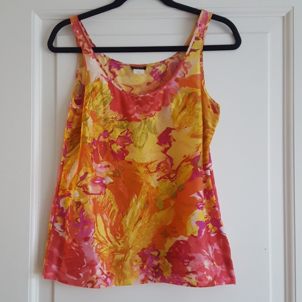 J.Crew Multicolored Silk Tank